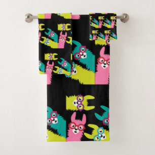 Conjunto De Toalhas Llamas Colorful Camelid