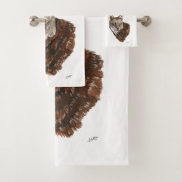 Conjunto De Toalhas Lobo Vermelho