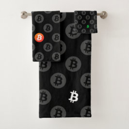 Conjunto De Toalhas Logotipo Bitmoney