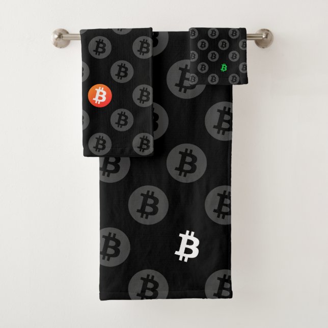 Conjunto De Toalhas Logotipo Bitmoney (Insitu)