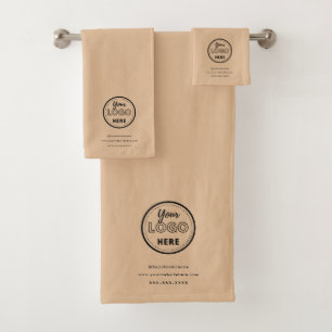 Conjunto De Toalhas Logotipo de Promoção Russo Minimalista de Marca Pr