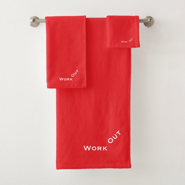 Conjunto De Toalhas  Logotipo Vermelho de Treino      (Insitu)