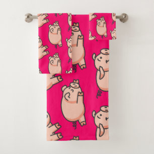 Conjunto De Toalhas Lolailo 19 Oink Oink