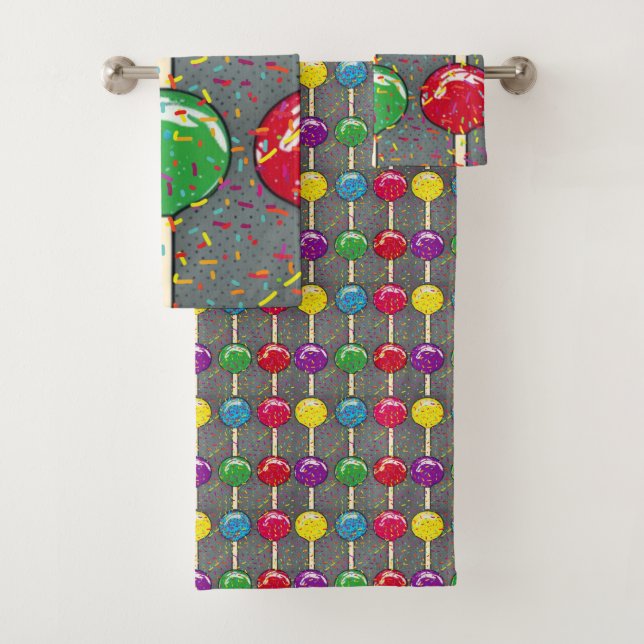 Conjunto De Toalhas Lollipop Love (Insitu)