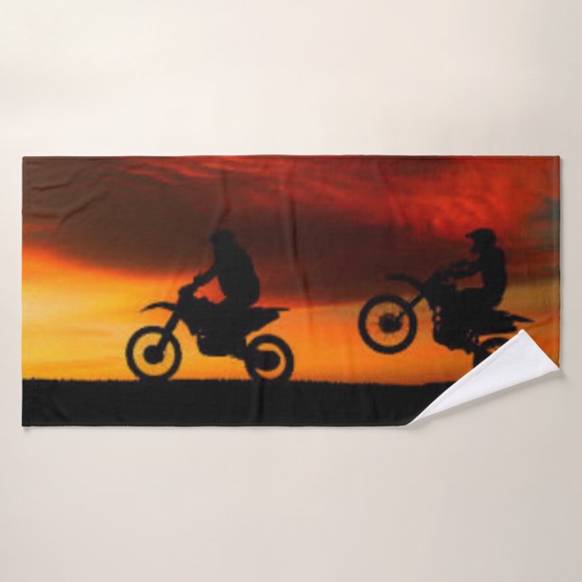 Conjunto De Toalhas Lot serviette moto (Toalha de Banho)