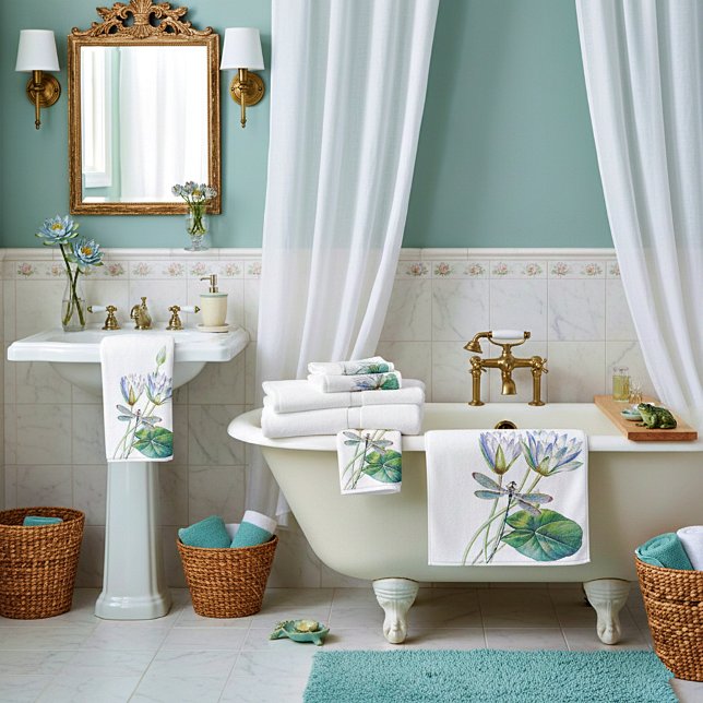 Conjunto De Toalhas Lotus e libélula (Criador carregado)