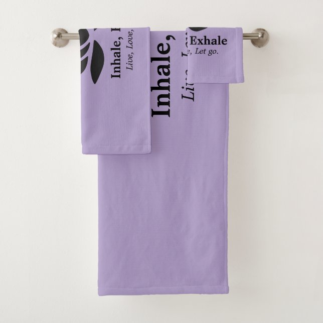Conjunto De Toalhas Lotus Tranquilo: Inalar, Exalar Inspiração (Insitu)