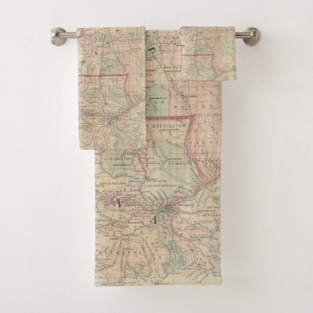 Conjunto De Toalhas Louisiana e Mississippi (Insitu)