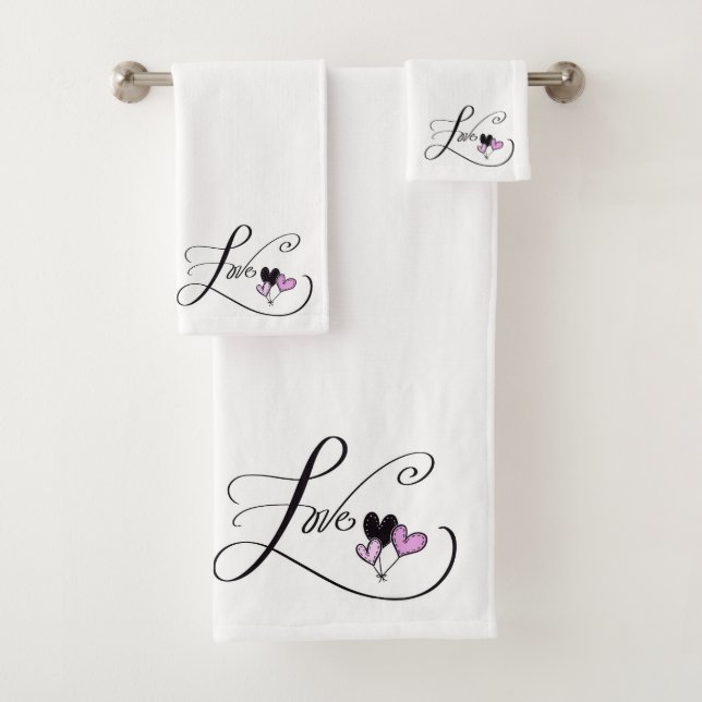 Conjunto De Toalhas Love Bath Towel Set (Insitu)