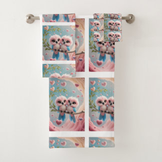 Conjunto De Toalhas Love Bird Towel