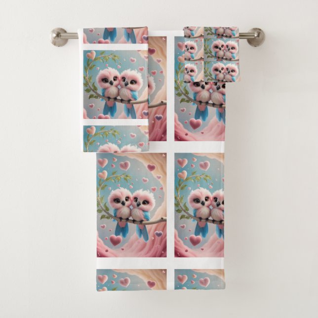 Conjunto De Toalhas Love Bird Towel (Insitu)