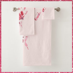Conjunto De Toalhas Love Floral Heart