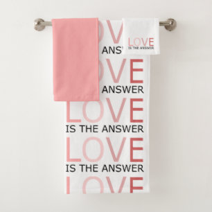 Conjunto de Toalhas Love Is The Answer
