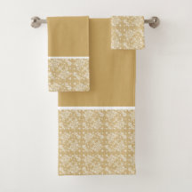 Lugar Floral Branco e Dourado