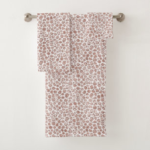 Conjunto De Toalhas Luminosidade de impressão branca-leopardo-esmagad