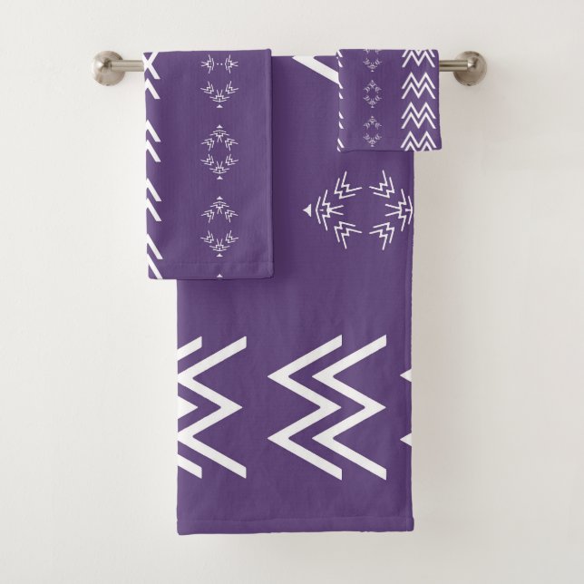 Conjunto De Toalhas Lúpulo Minimalista Roxo (Insitu)