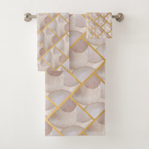 CONJUNTO DE TOALHAS LUXE BUBBLE ABSTRATO BANTHROOM TOWEL SET