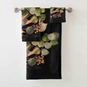 CONJUNTO DE TOALHAS LUXE EUCALYPTUS BRANCH BATHROOM TOWEL SET