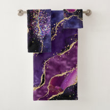 Luxe Gemstone Roxo Dourado Brilho Ágata