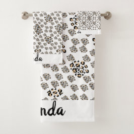 Conjunto De Toalhas Luxe modern animalprint be brave girl