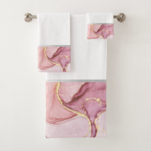 CONJUNTO DE TOALHAS LUXE PASTEL BRANCO MARBLE SILVROOM TOWEL SET