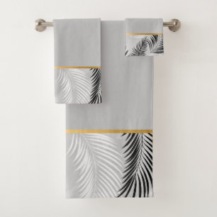 CONJUNTO DE TOALHAS LUXE SILVL CINZA TROPICAL BANTHROOM TOWET SET