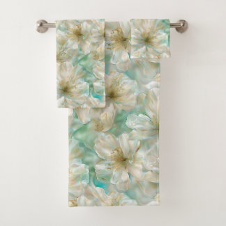 Conjunto De Toalhas Luxo Floral de Jasmim Calmante