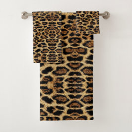 Conjunto De Toalhas Luxury Leopard Skin Elegant Wild Animal Fur Design
