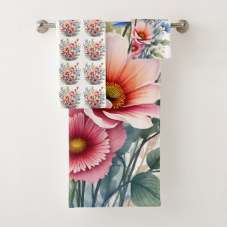 Conjunto De Toalhas Luxury Popular Wildflowers Beautiful Collection