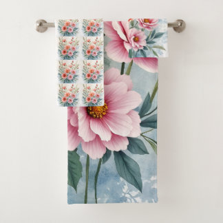 Conjunto De Toalhas Luxury Trendy Wildflowers Beautiful Collection