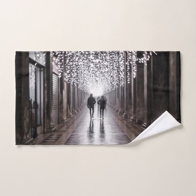 Conjunto De Toalhas Luz, sombras e simetria - sepia (Toalha de mão)