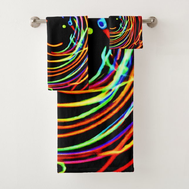 Conjunto De Toalhas Luzes de espiral brilham (Insitu)