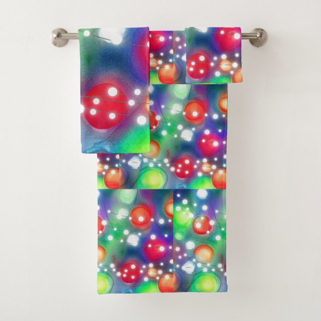 Conjunto De Toalhas Luzes de Natal (Insitu)