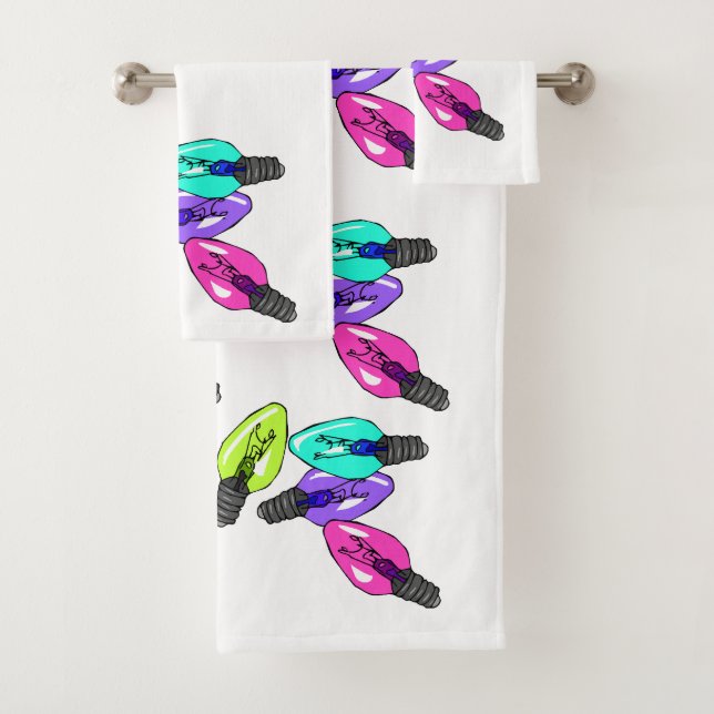 Conjunto De Toalhas Luzes de Natal (Insitu)