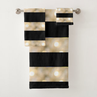 Conjunto De Toalhas Luzes Negras E Brancas Elegantes Esclarecem Modern