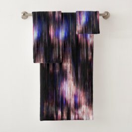 Conjunto De Toalhas Madeira escovada com manchas de neon?