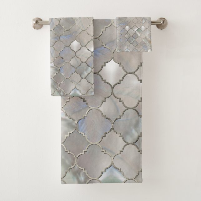 Conjunto De Toalhas Madrepérola marroquina do teste padrão de (Insitu)