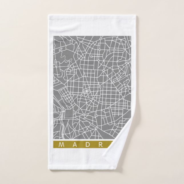 Conjunto De Toalhas Madrid map (Toalha de mão)