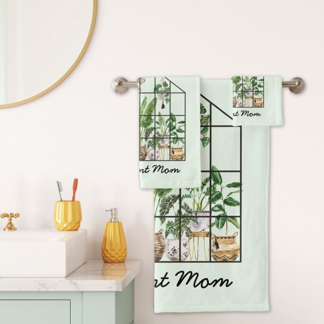 Conjunto De Toalhas Mãe da Melhor Fábrica de Famílias de Aquarela (In situ bathroom)