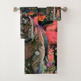 Conjunto De Toalhas MAGGIE - O JOGO preto de Vaca