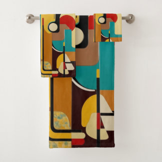 Conjunto De Toalhas Magia do século médio | Design abstrato