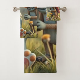 Conjunto De Toalhas „Magische Freunde im Blütenland“