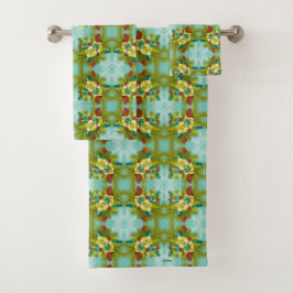 Conjunto De Toalhas Magnolia Aqua Christmas