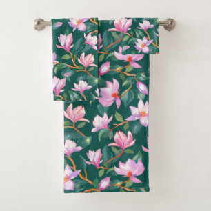 Conjunto De Toalhas Magnólia florescente