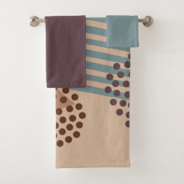 Conjunto De Toalhas Mais um Abstrato do século Médio