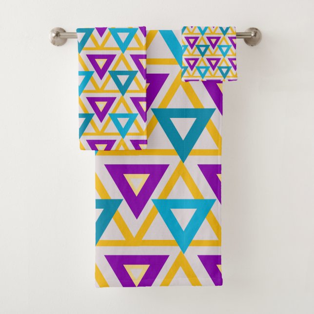 Conjunto De Toalhas Malha do Triângulo Bauhaus (Insitu)