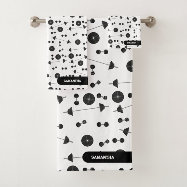 Conjunto De Toalhas Malhação de Treinamento de Peso Dumbbell Bodybuild (Insitu)