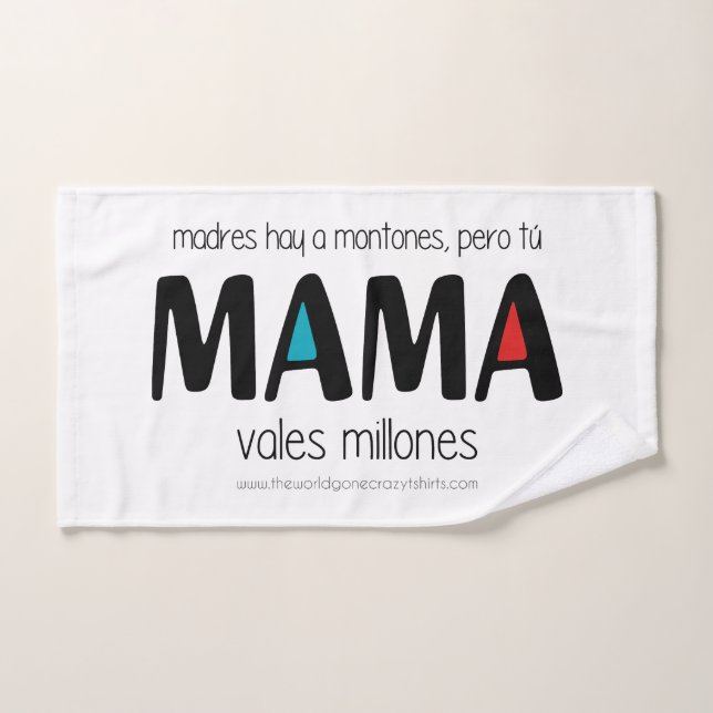 Conjunto De Toalhas Mama vales millones (Toalha de mão)