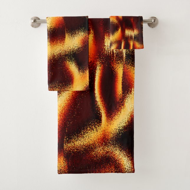 Conjunto De Toalhas Manchas amarelas e vermelhas parecem turvas com de (Insitu)