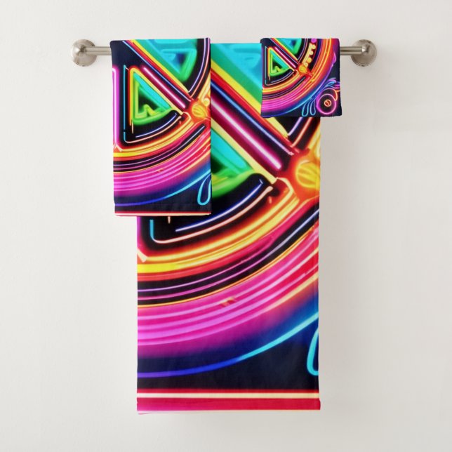 Conjunto De Toalhas Mandala da Paz Neon (Insitu)